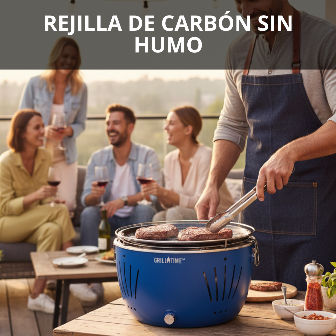 Asador Portátil Tailgater con Plancha de Carbón -  13 pulgadas