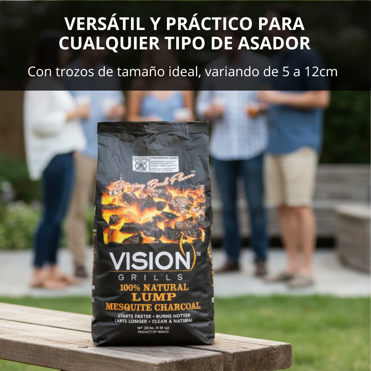 Carbón de Mesquite 100% Natural. Bolsa 20 lb.