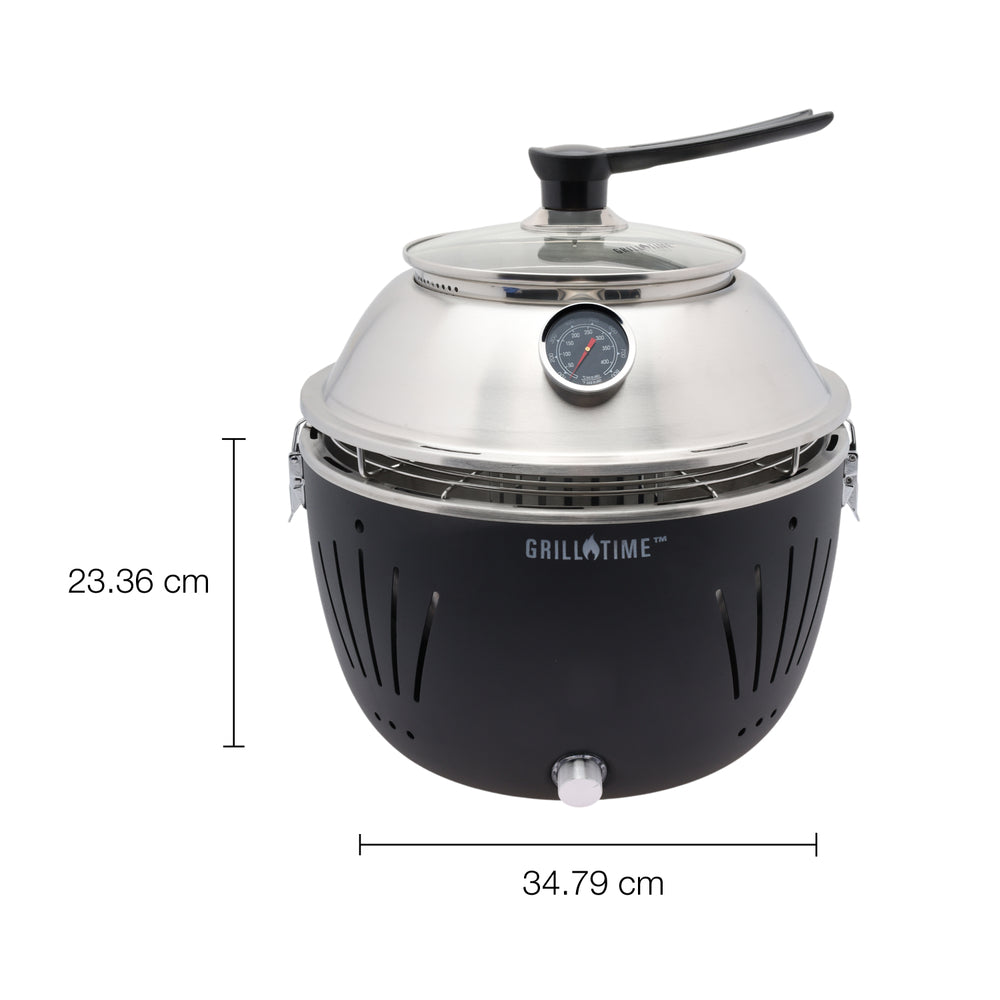 Asador Portátil Tailgater con Tapa de Carbón - 13 pulgadas