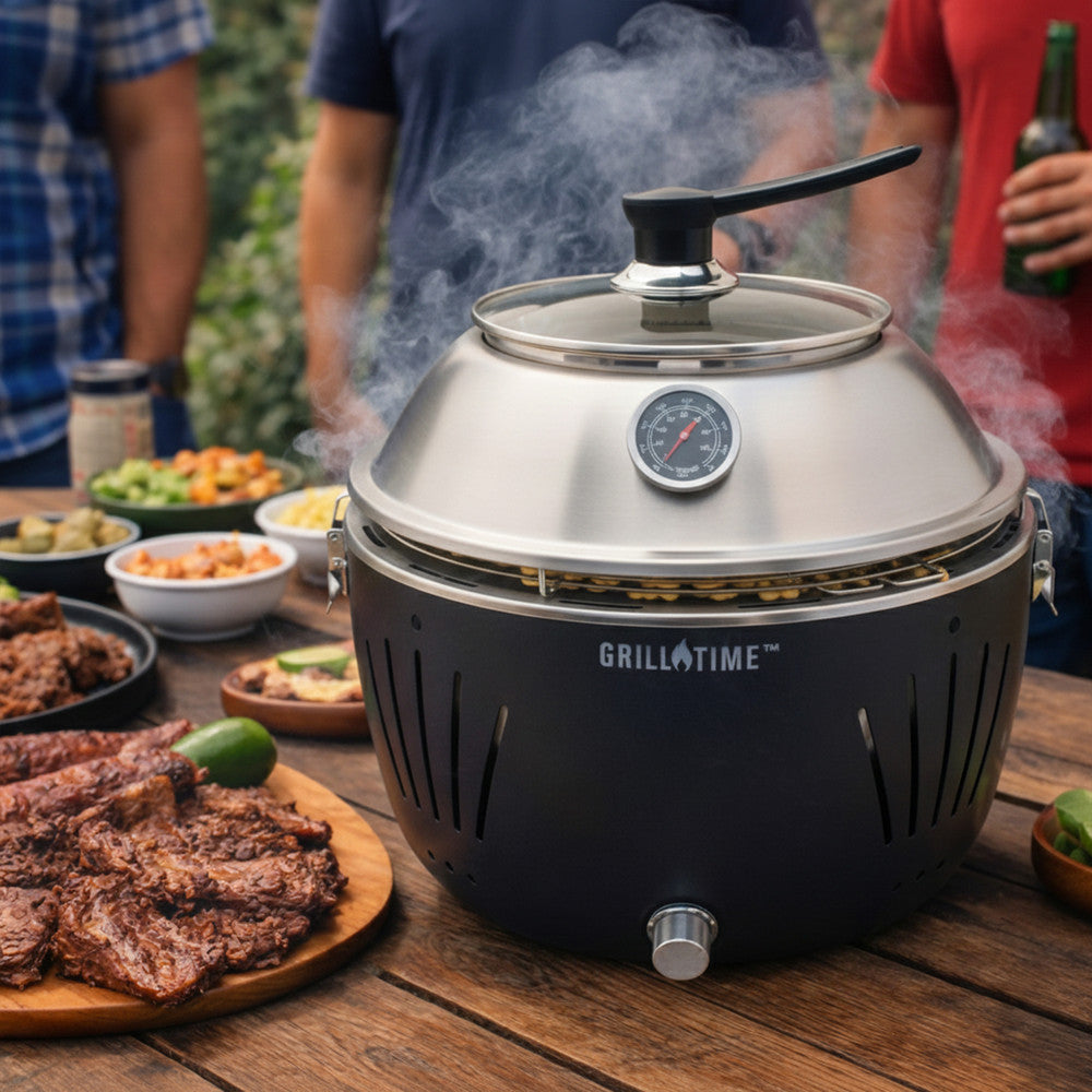 Asador Portátil Tailgater con Tapa de Carbón - 13 pulgadas