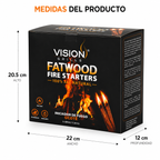 Iniciador de Fuego Ocote Vision Grills | Fatwood Fire Starters 5 lb