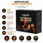 Iniciador de Fuego Ocote Vision Grills | Fatwood Fire Starters 5 lb