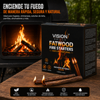 Iniciador de Fuego Ocote Vision Grills | Fatwood Fire Starters 5 lb
