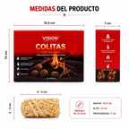 Colitas Vision Grills 100% Natural | Encendedor para Asadores, Chimeneas y Fogatas
