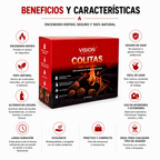Colitas Vision Grills 100% Natural | Encendedor para Asadores, Chimeneas y Fogatas