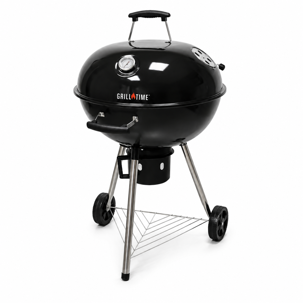 Asador Redondo de Carbón Tipo Kettle Grill Time para Jardín y Exterior