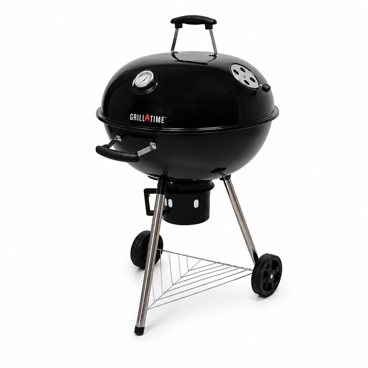 Asador Redondo de Carbón Tipo Kettle Grill Time para Jardín y Exterior