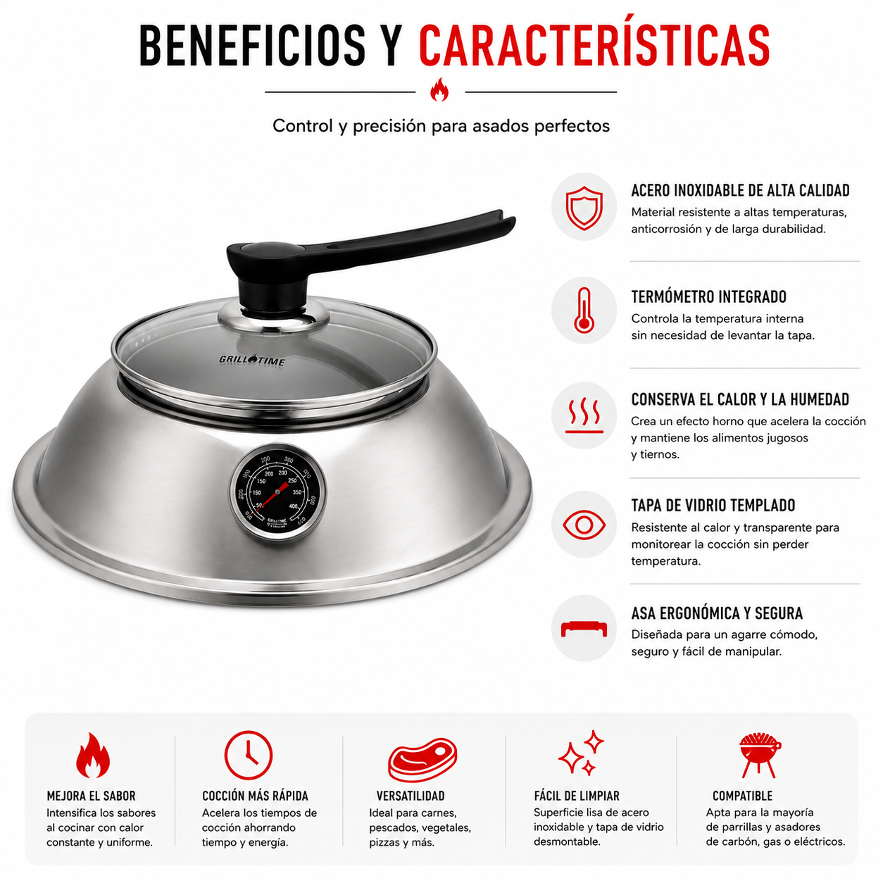 Tapa para Asador Portátil 13″