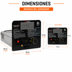 Inserto de gas propano