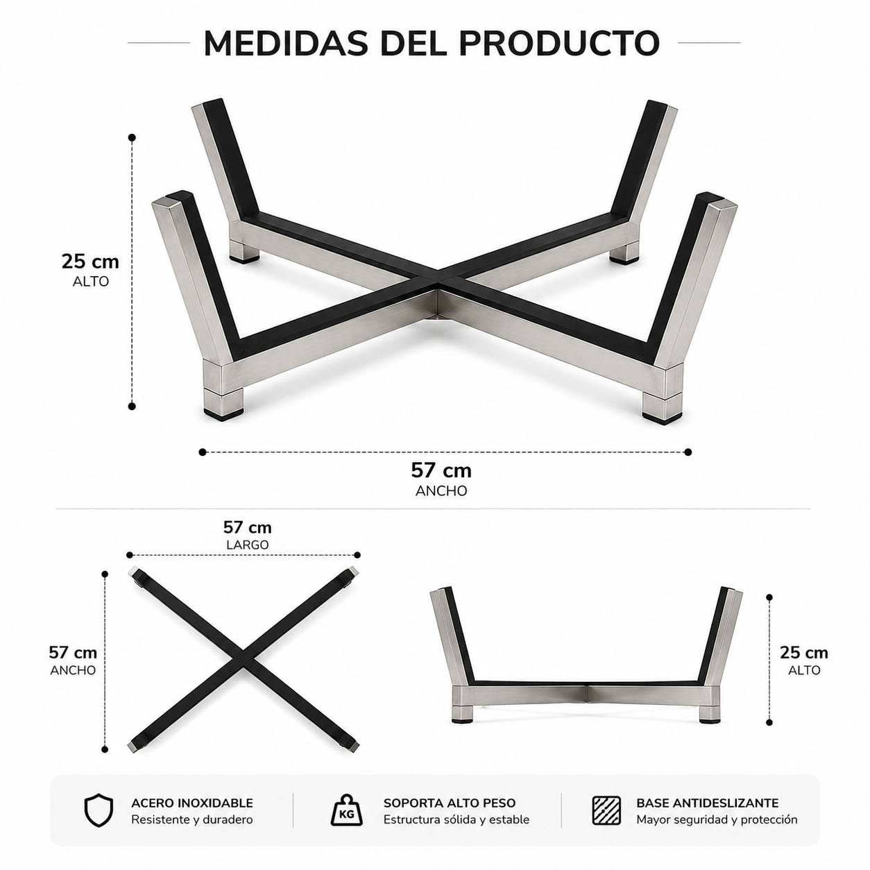BASE PARA EMPOTRAR PARA  CERAMICO 22"