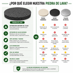 Piedra de lava y soporte