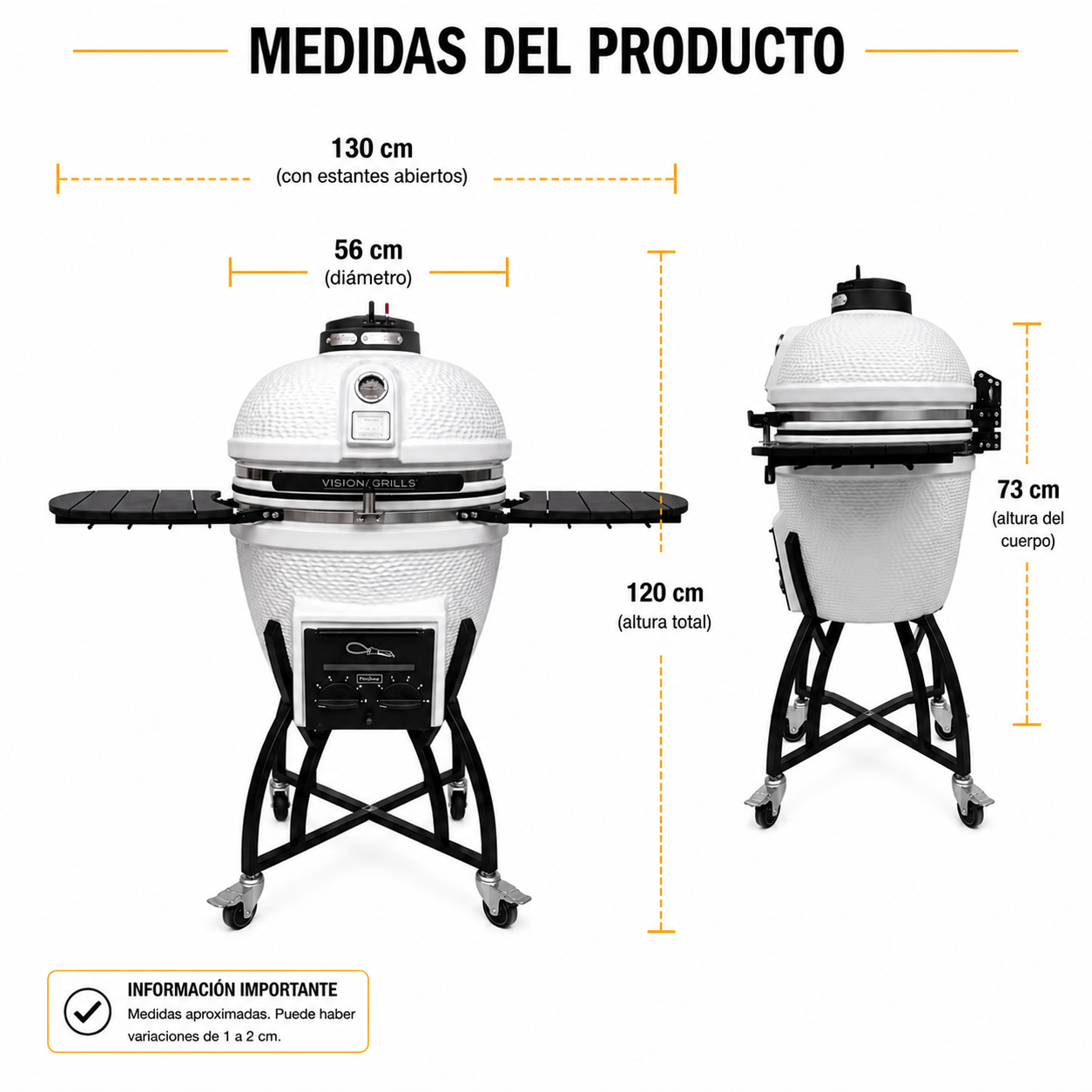 Asador Cerámica Carbón ó Gas – Serie S