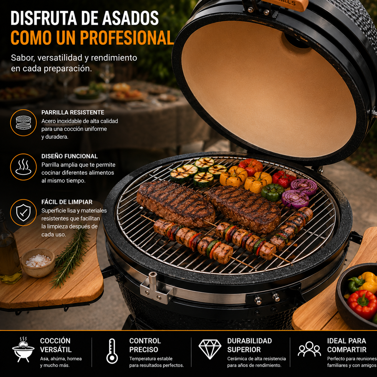 JUEGO DE PARRILLAS  DOBLE 22"