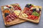 Set 2 Tablas Encino Natural Para Picar Carne Lisa Madera