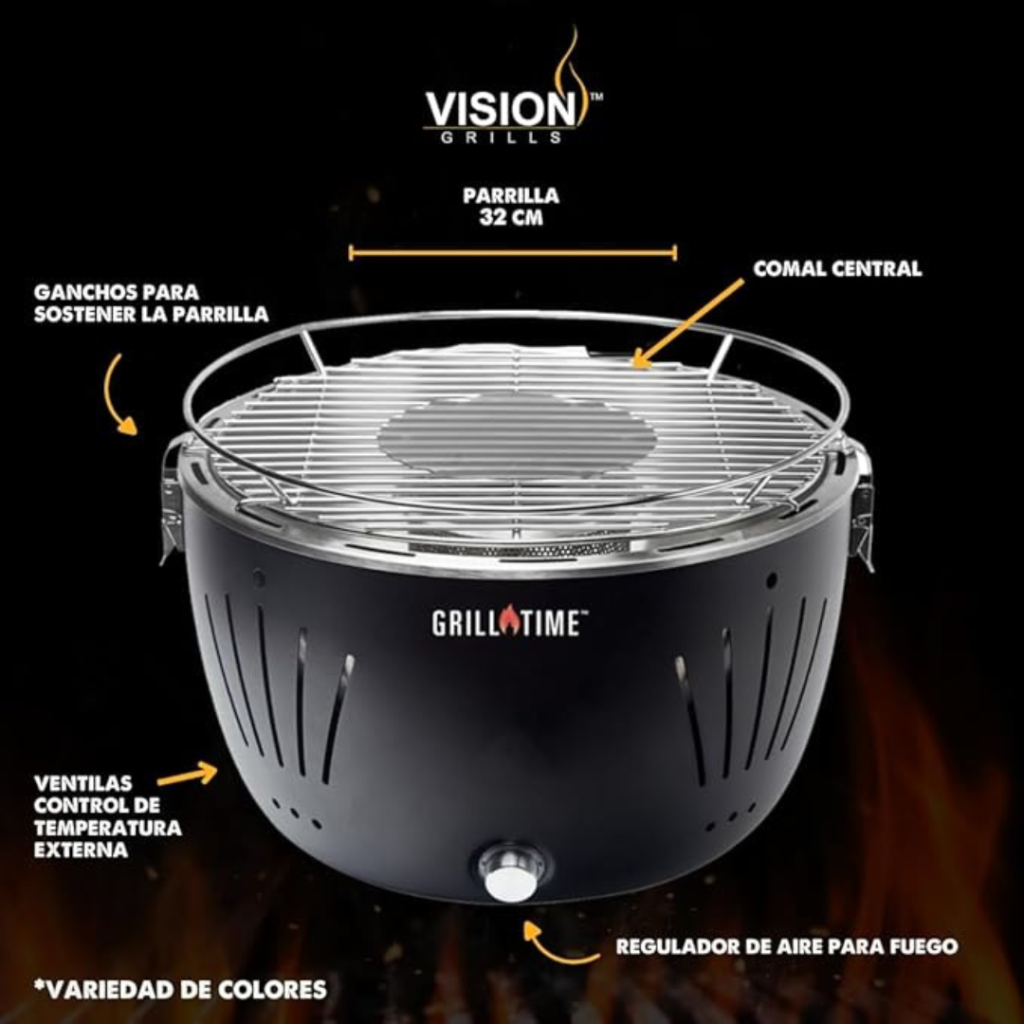 Asador Portátil Tailgater con Plancha de Carbón -  13 pulgadas